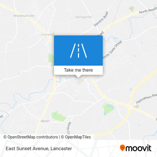 East Sunset Avenue map
