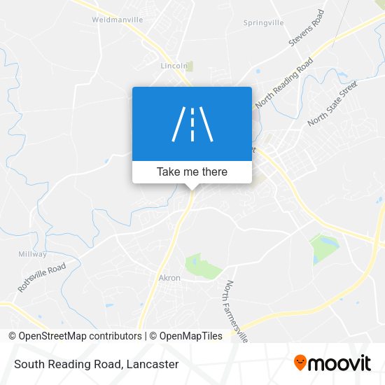 South Reading Road map