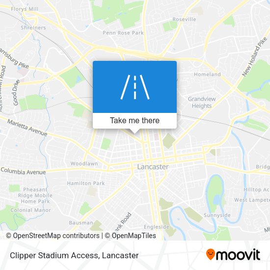 Mapa de Clipper Stadium Access