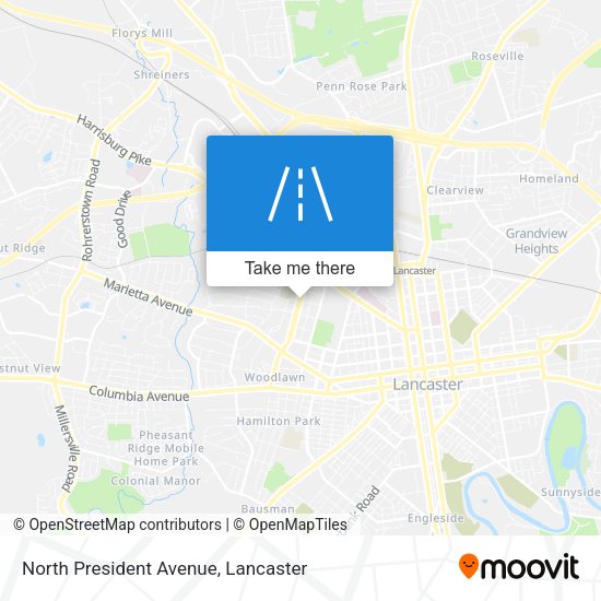 North President Avenue map