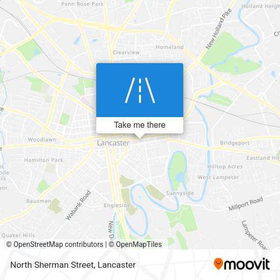 North Sherman Street map