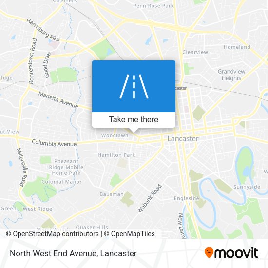 North West End Avenue map