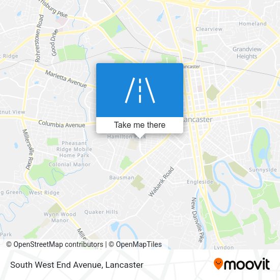 South West End Avenue map