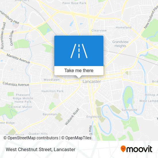 West Chestnut Street map