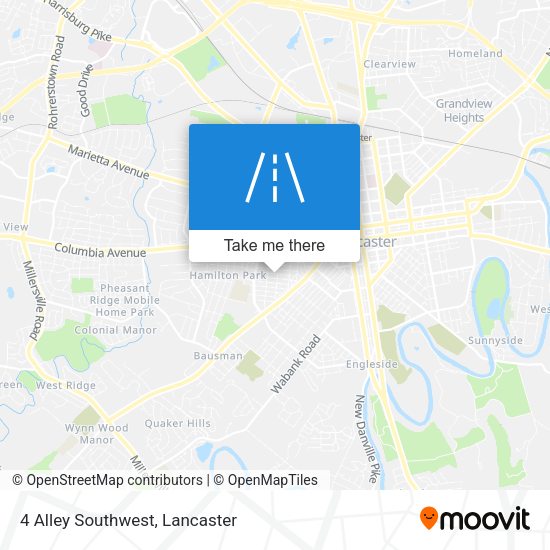 Mapa de 4 Alley Southwest