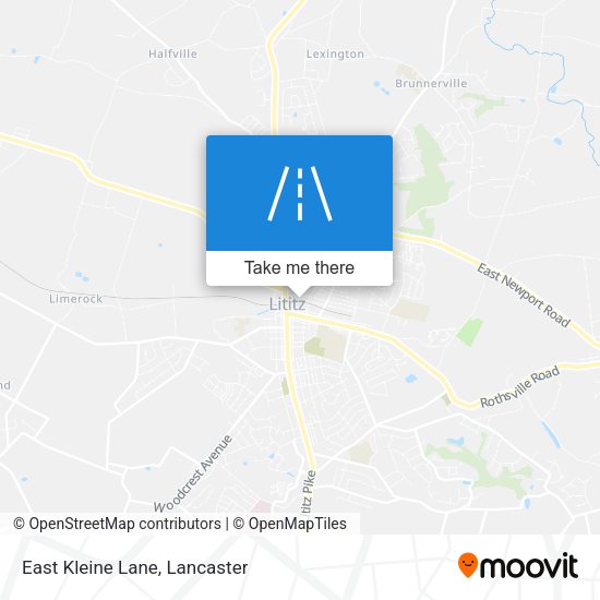 East Kleine Lane map