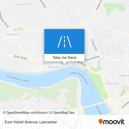 East Hazel Avenue map