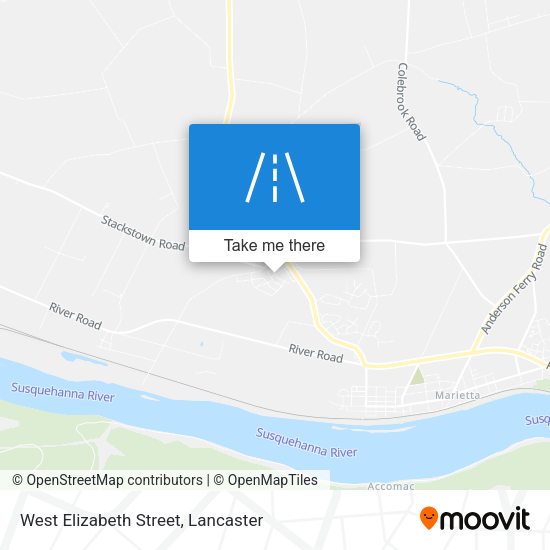 Mapa de West Elizabeth Street