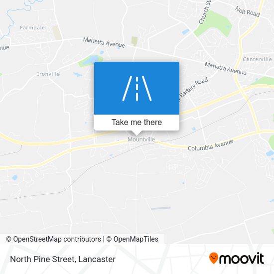 North Pine Street map