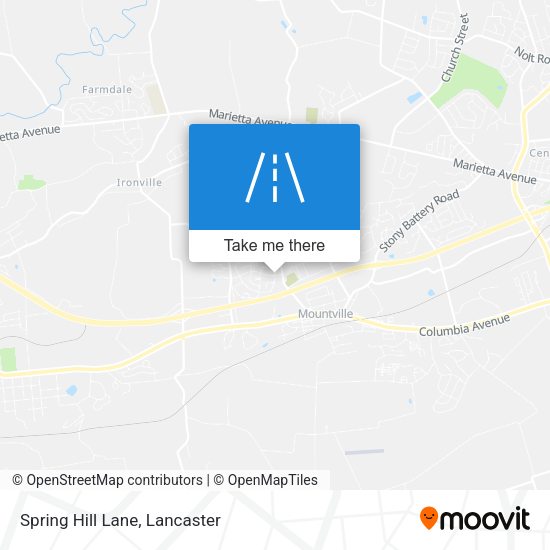 Spring Hill Lane map