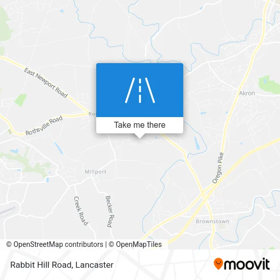 Rabbit Hill Road map