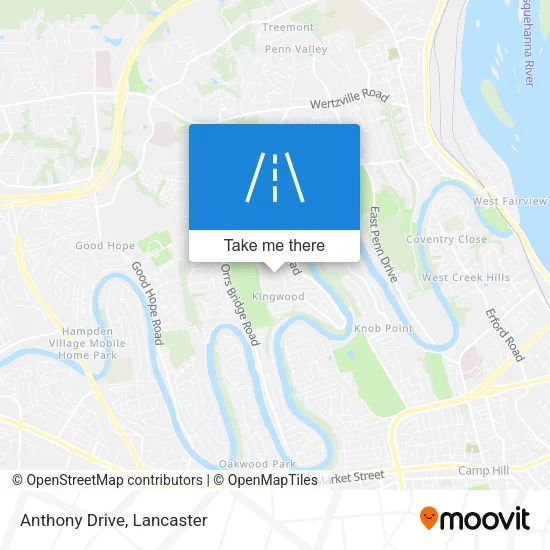 Mapa de Anthony Drive