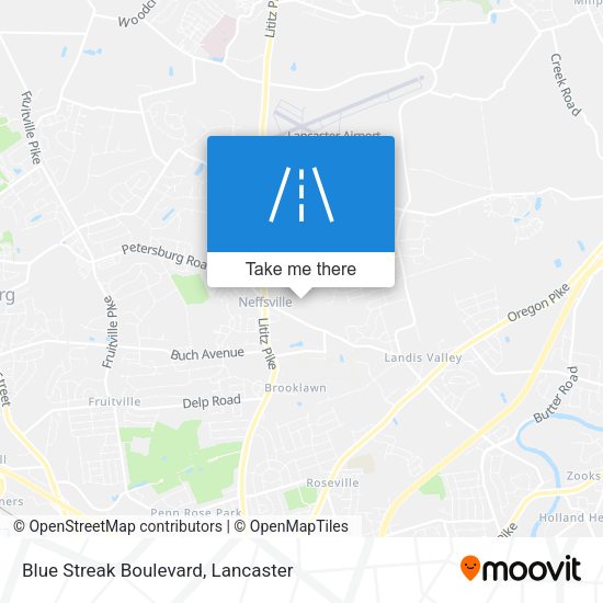Mapa de Blue Streak Boulevard