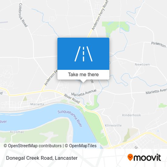 Donegal Creek Road map