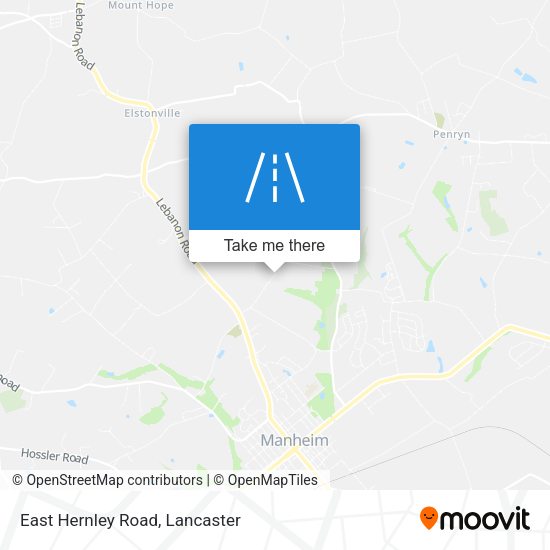 East Hernley Road map