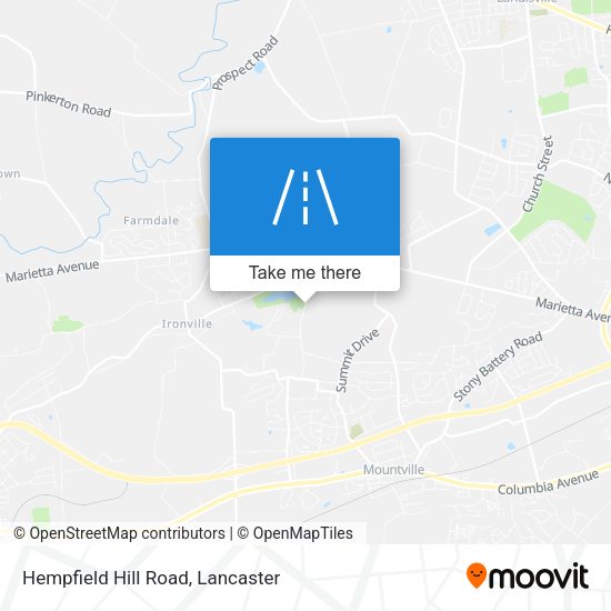 Hempfield Hill Road map