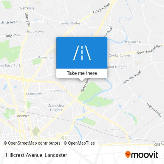 Hillcrest Avenue map