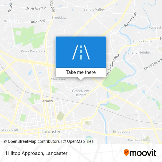 Hilltop Approach map