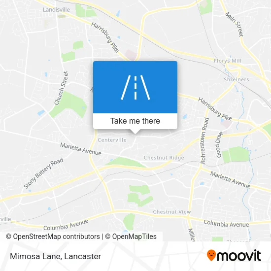 Mimosa Lane map
