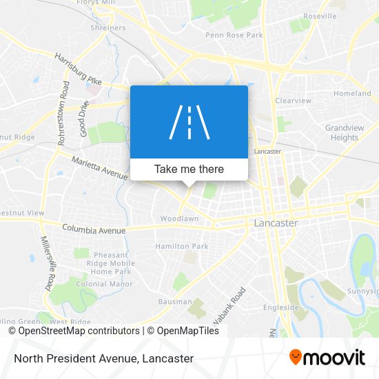 North President Avenue map