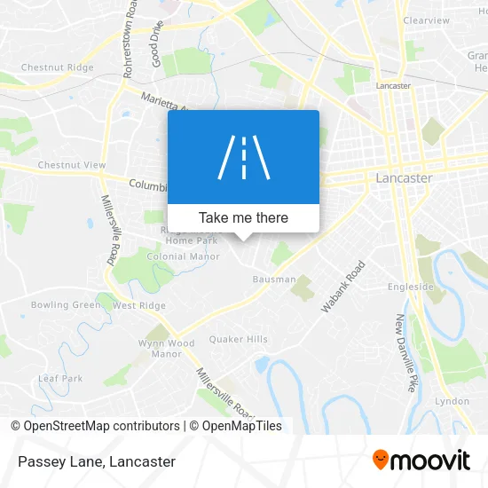 Passey Lane map