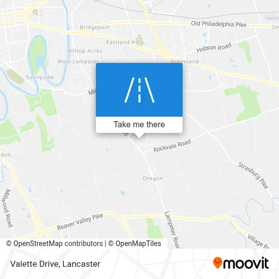 Valette Drive map