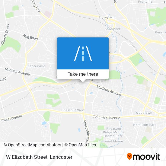 W Elizabeth Street map