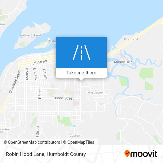 Robin Hood Lane map