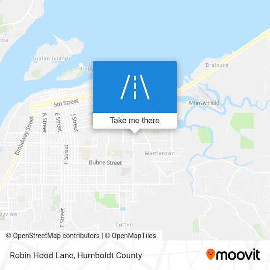 Robin Hood Lane map