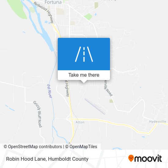 Robin Hood Lane map