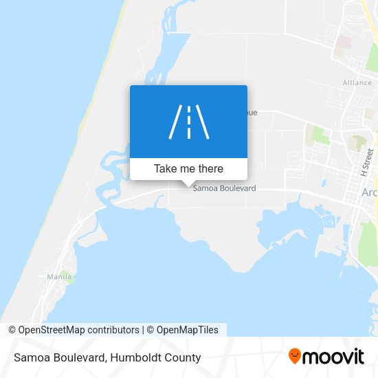 Mapa de Samoa Boulevard
