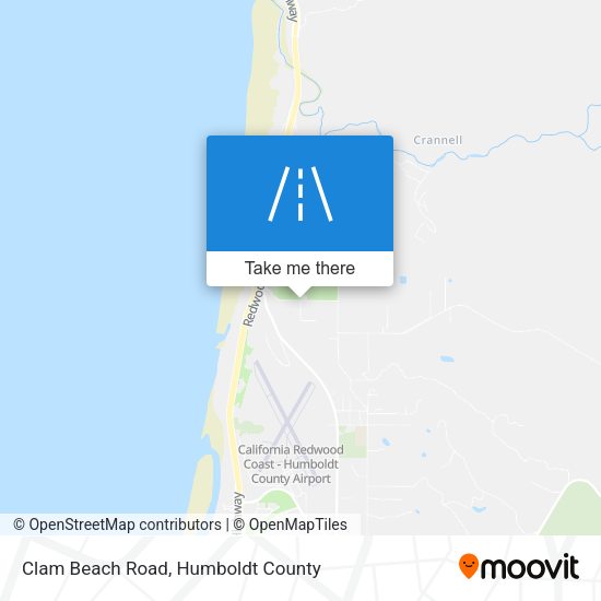 Clam Beach Road map
