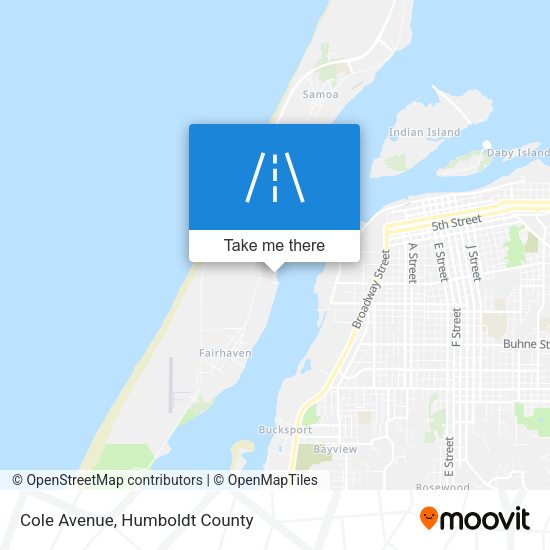 Cole Avenue map
