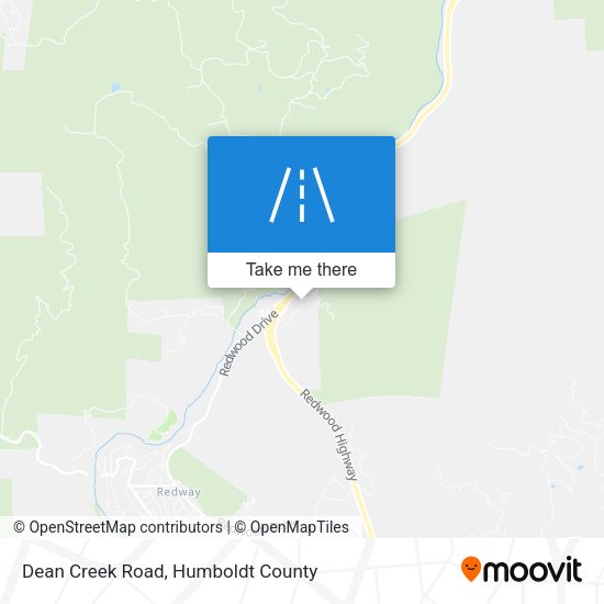Dean Creek Road map
