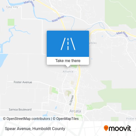 Spear Avenue map