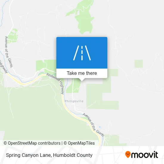 Spring Canyon Lane map