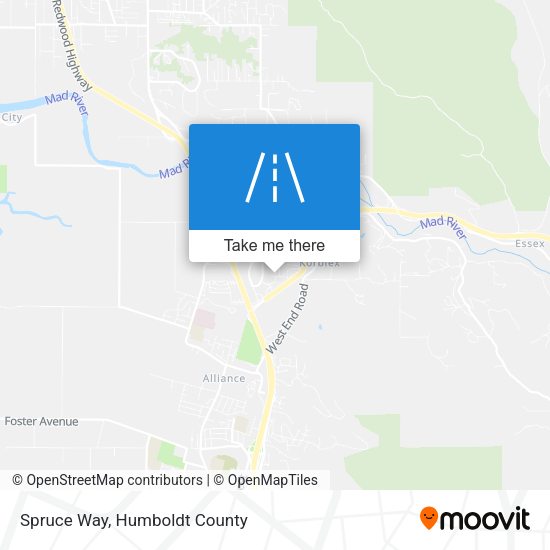 Spruce Way map