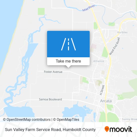 Mapa de Sun Valley Farm Service Road