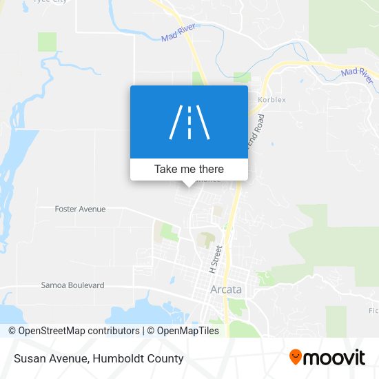 Mapa de Susan Avenue
