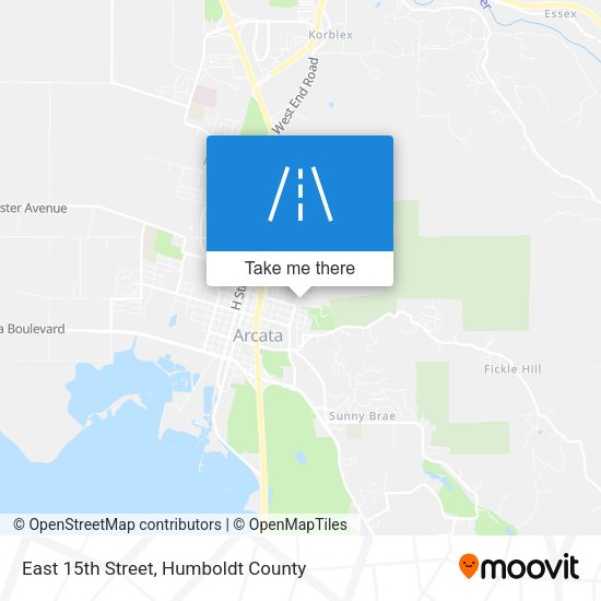 East 15th Street map