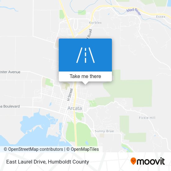 East Laurel Drive map