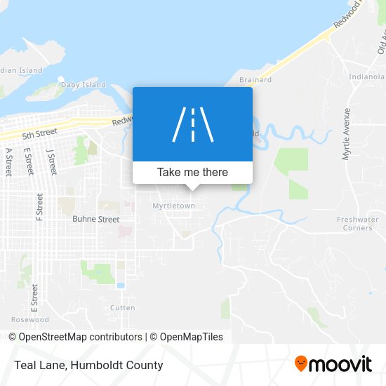Teal Lane map
