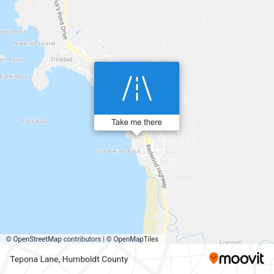 Tepona Lane map