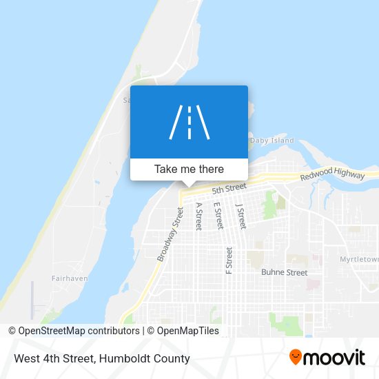 West 4th Street map