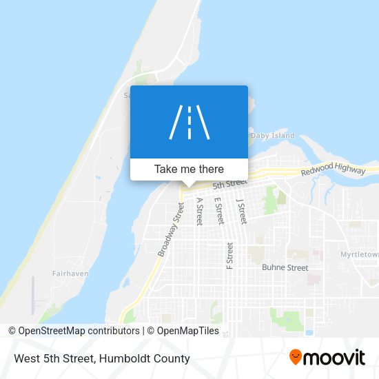 West 5th Street map