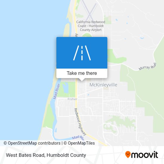 Mapa de West Bates Road
