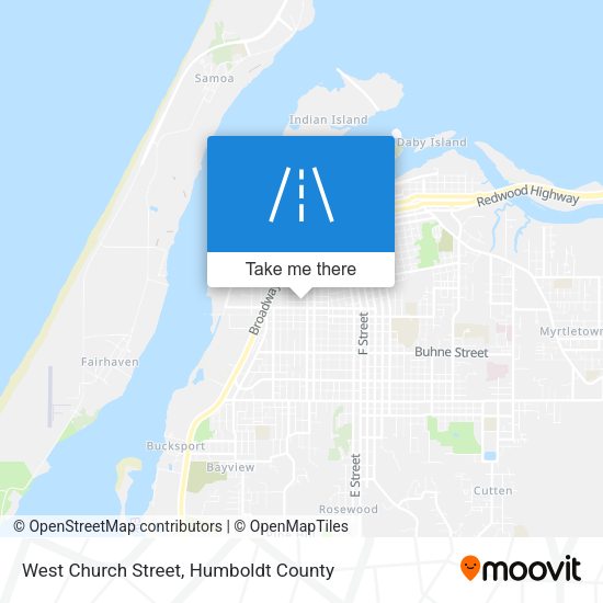 West Church Street map