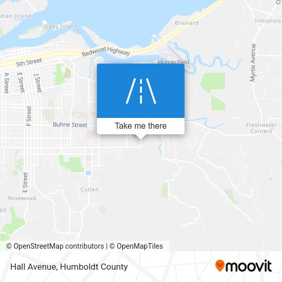 Hall Avenue map