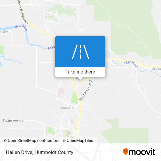 Mapa de Hallen Drive