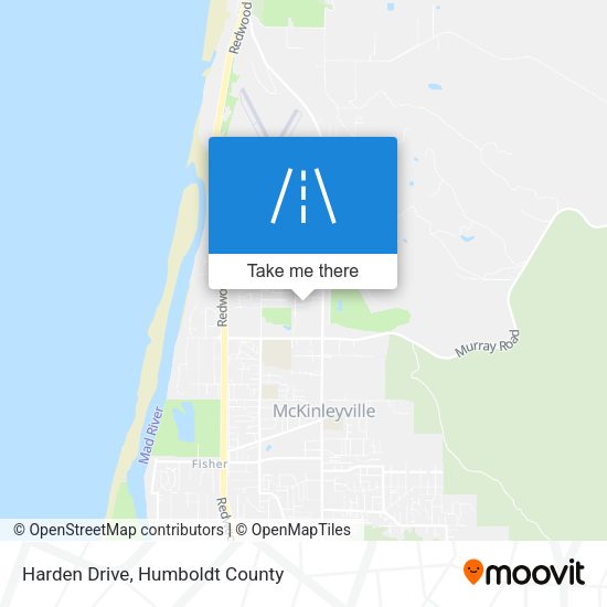 Harden Drive map